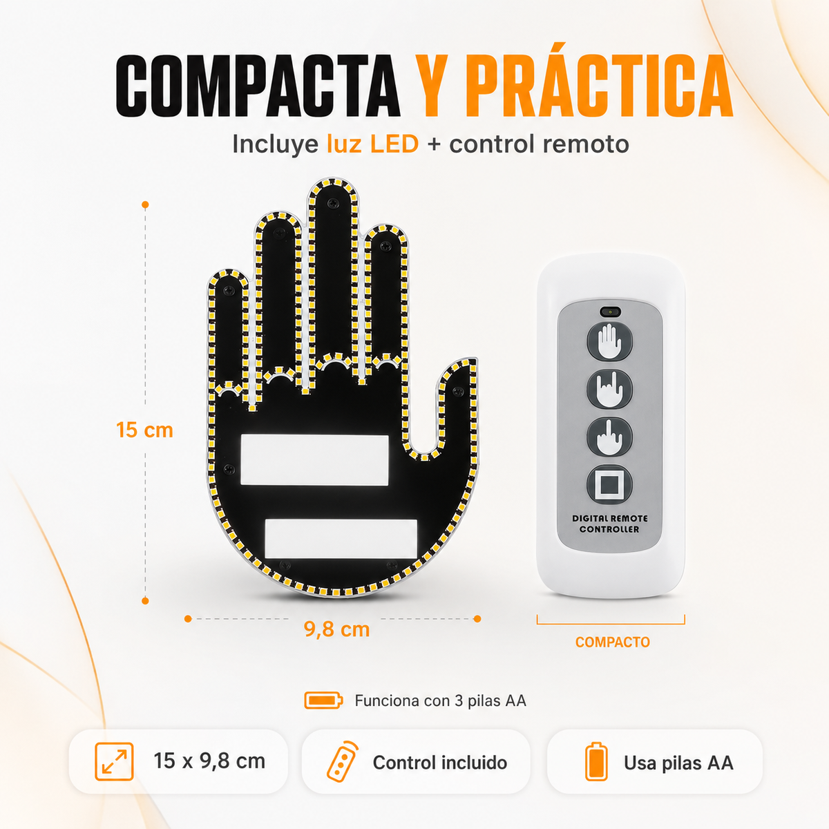 Luz Led De Mano Gesticular