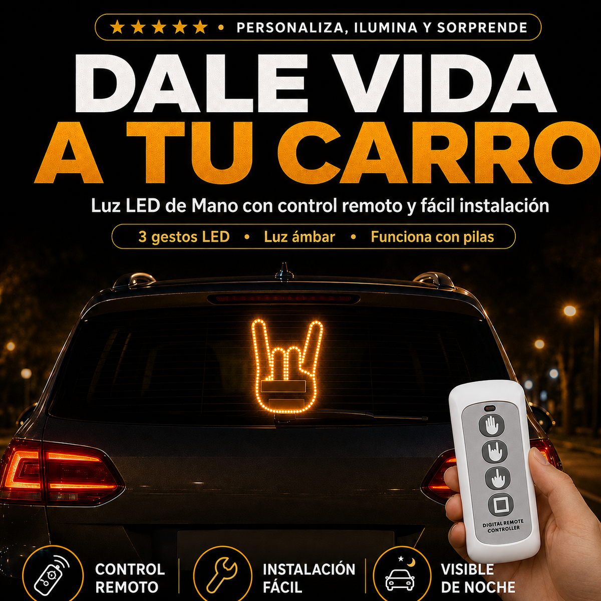 Luz Led De Mano Gesticular