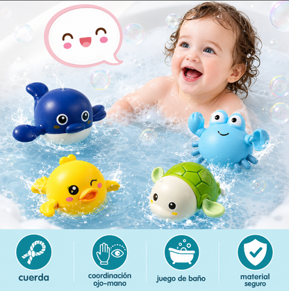 SET X 4 Amiguitos acuáticos para niños que aman jugar