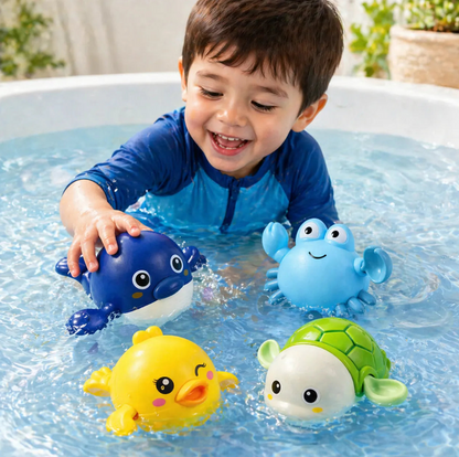 SET X 4 Amiguitos acuáticos para niños que aman jugar