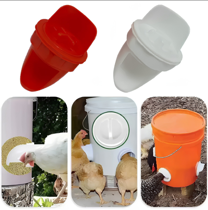 Set X 4 Comedero AutoFeed Anti-Desperdicio Para Aves de Corral