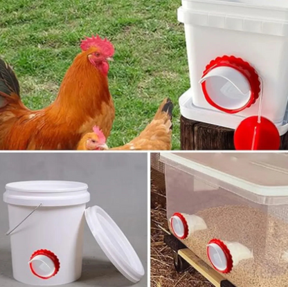 Set X 4 Comedero AutoFeed Anti-Desperdicio Para Aves de Corral