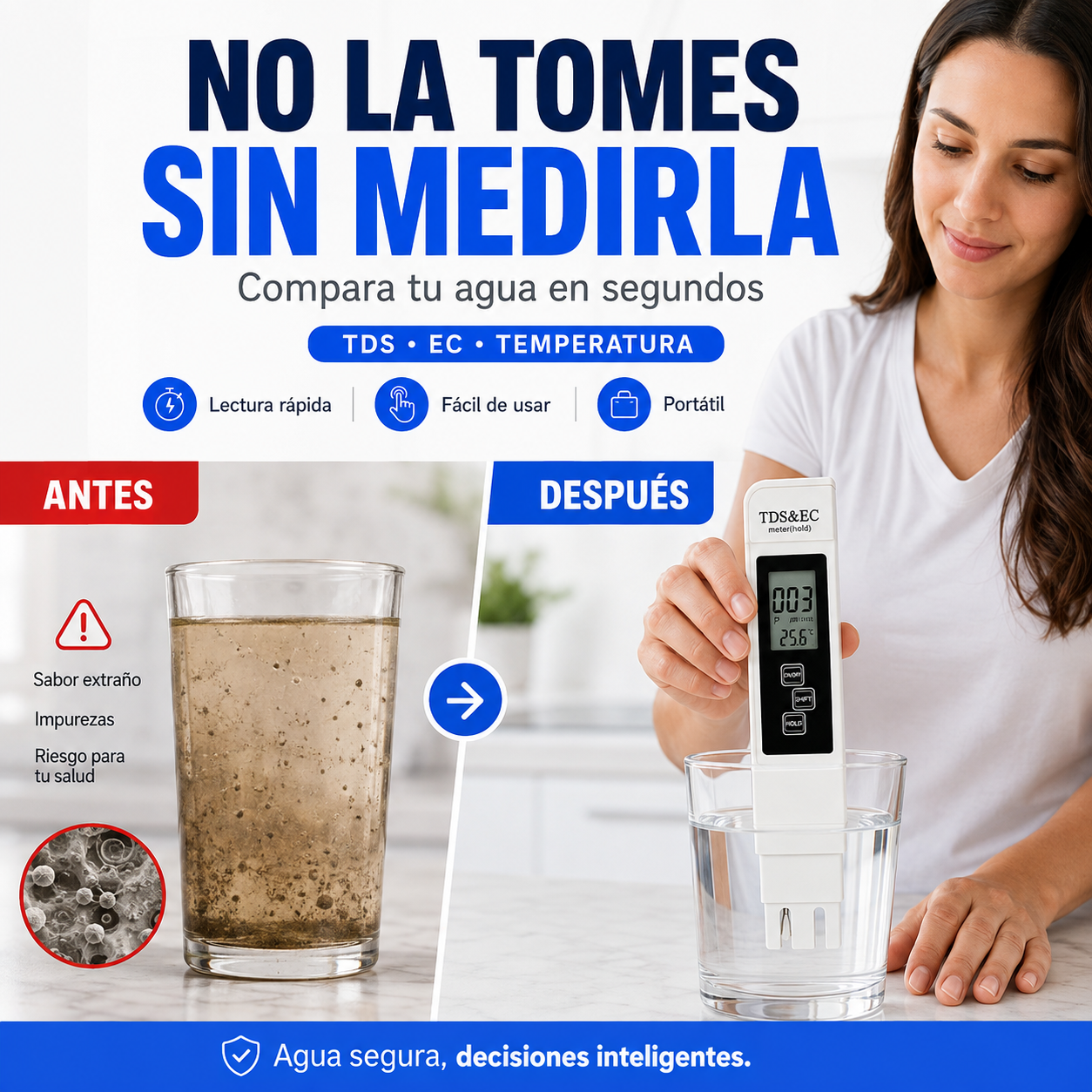 MEDIDOR DE AGUA PORTATIL