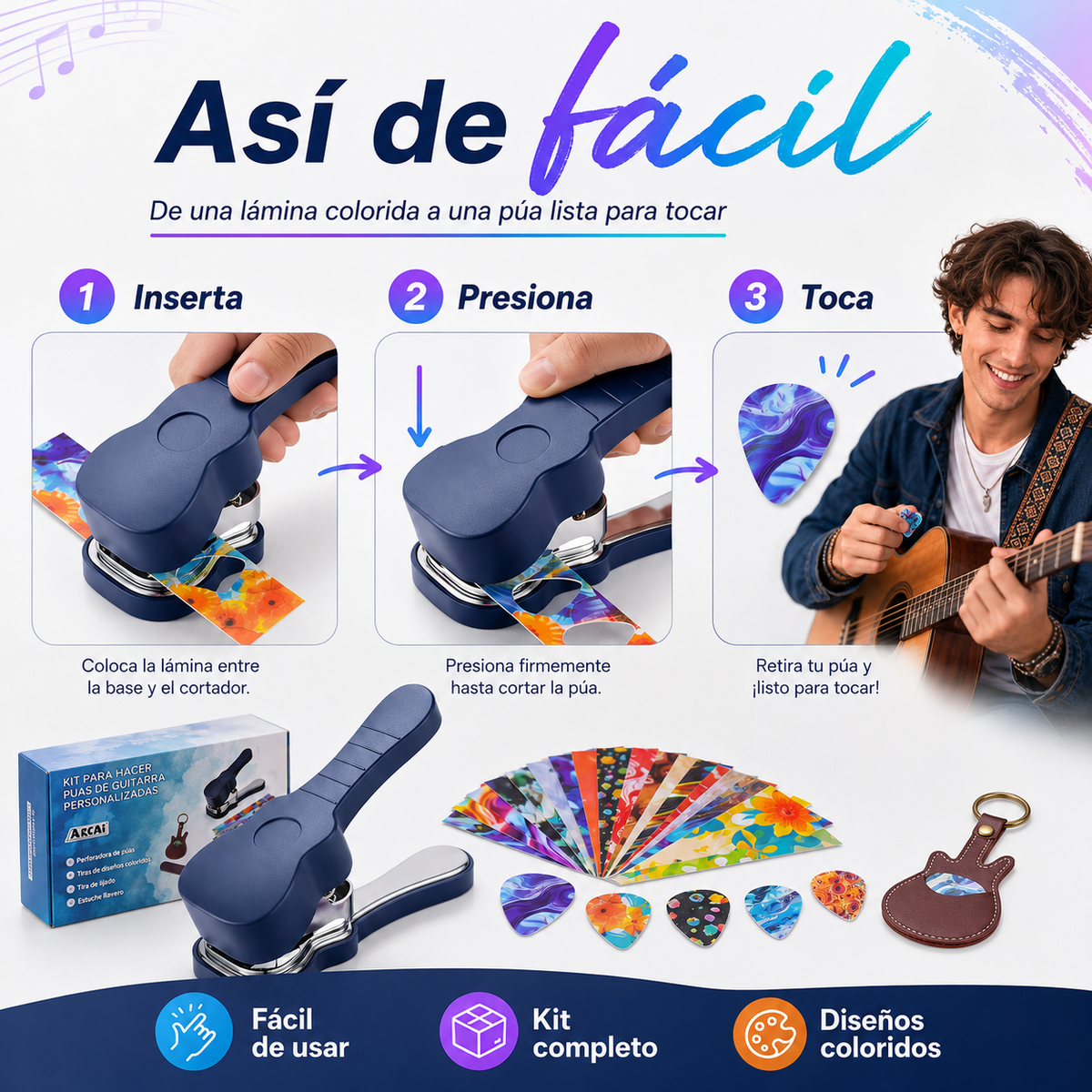 Kit Creador de Púas: Tu música, tu estilo