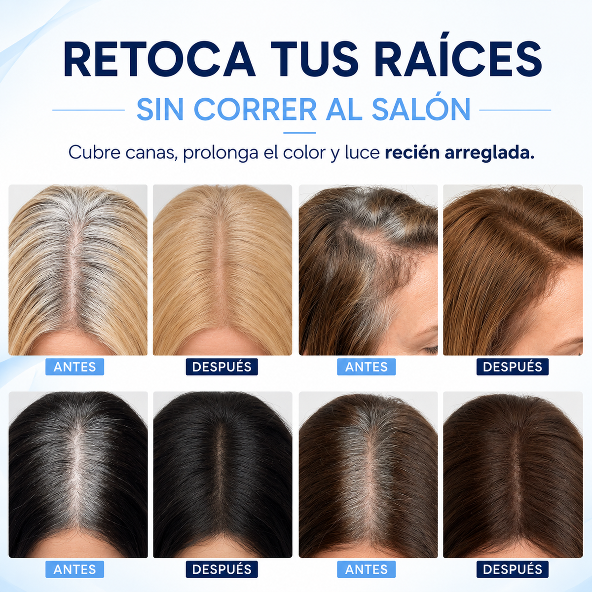 Polvos de Cobertura Capilar: raíces perfectas sin ir al salón.