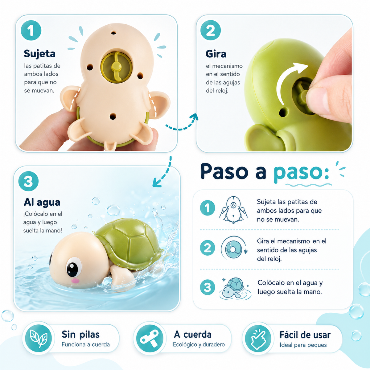 SET X 4 Amiguitos acuáticos para niños que aman jugar