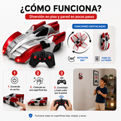 CARRITO ANTIGRAVEDAD TREPA PAREDES 360°