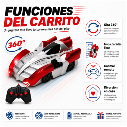 CARRITO ANTIGRAVEDAD TREPA PAREDES 360°