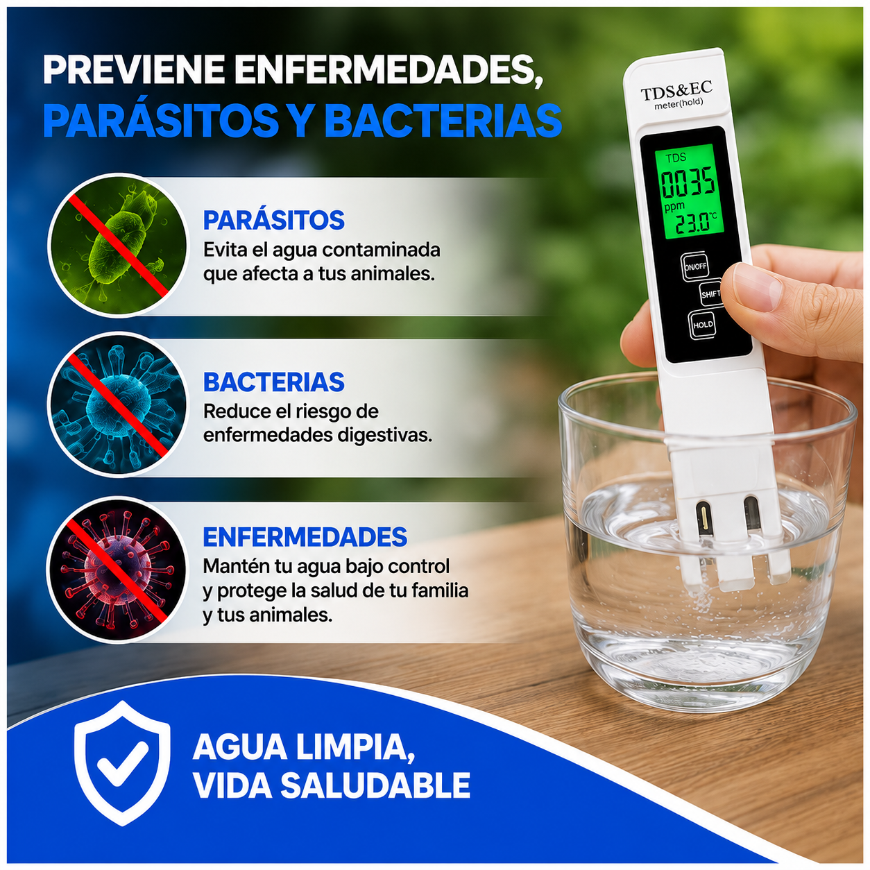 MEDIDOR DE AGUA PORTATIL