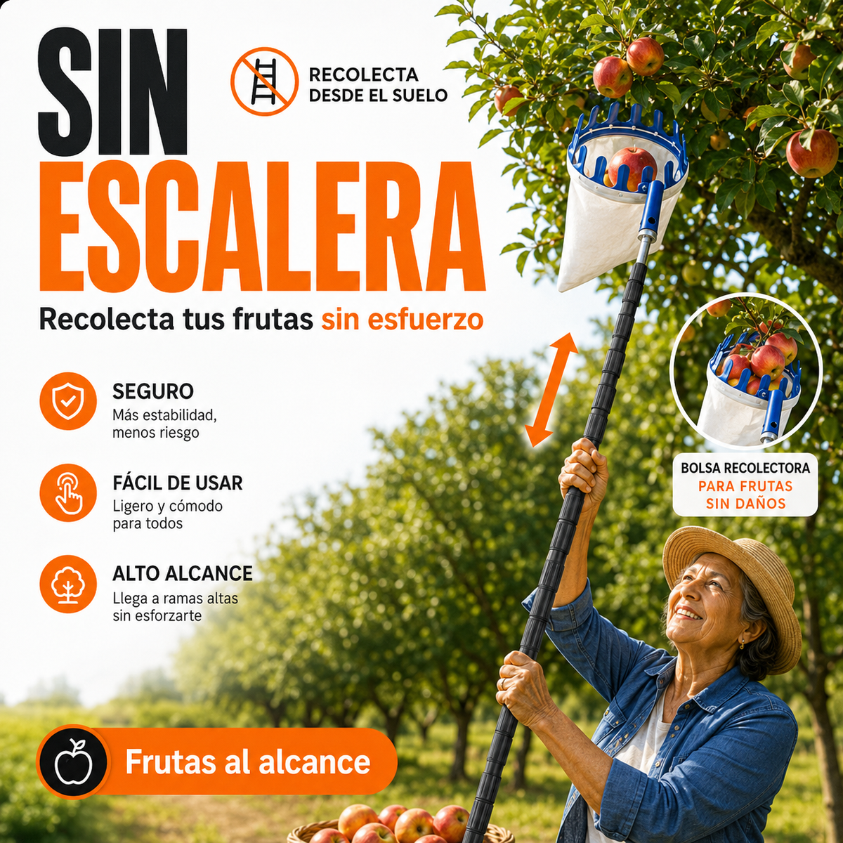 CESTA RECOLECTRORA DE FRUTAS
