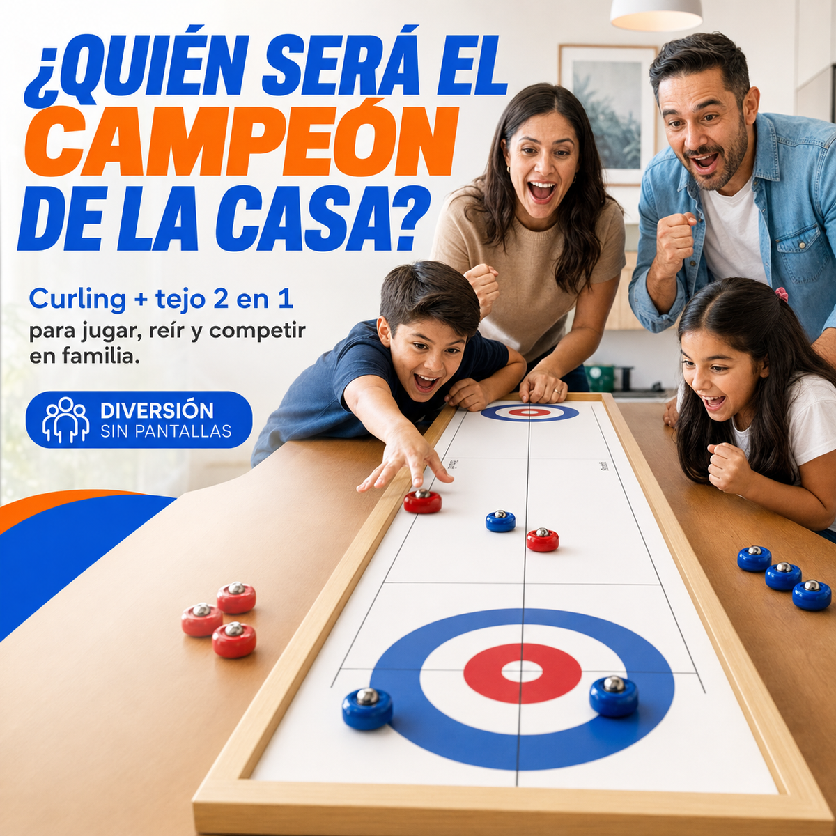 Juego de curling de mesa