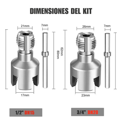 Kit de 2 roscadores de 20 y 26mm