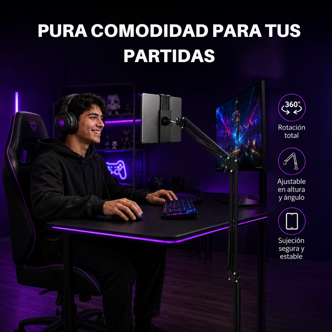 SOPORTE  GAMER PARA CELULAR Y TABLET