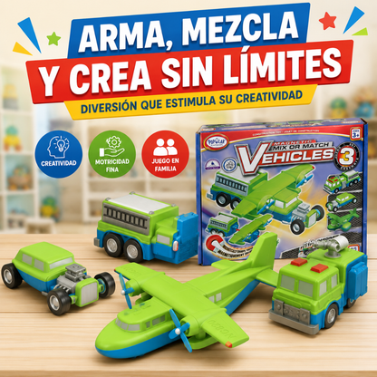Set 3 en 1 de Vehículos Magnéticos