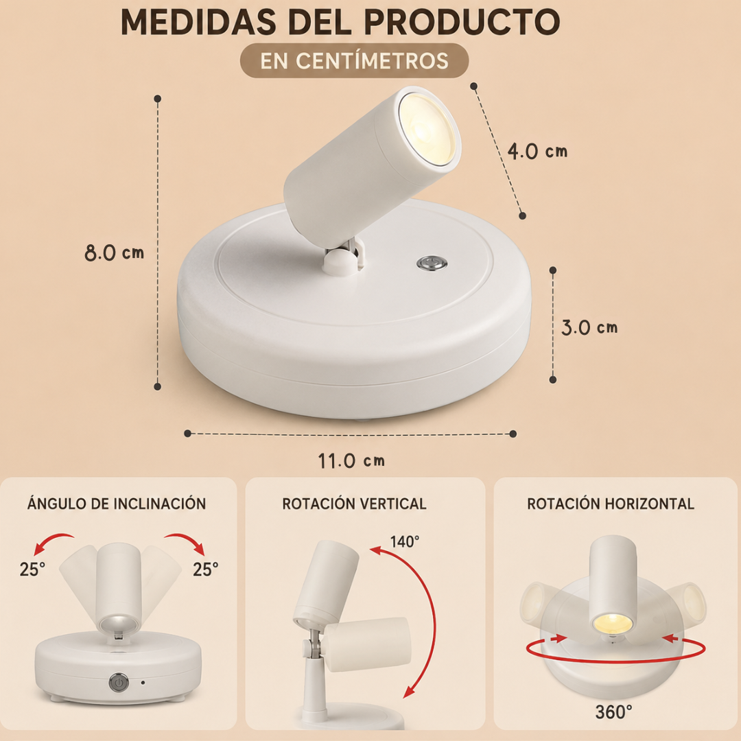 Set x2 de Luces Spotlight Inalámbricas