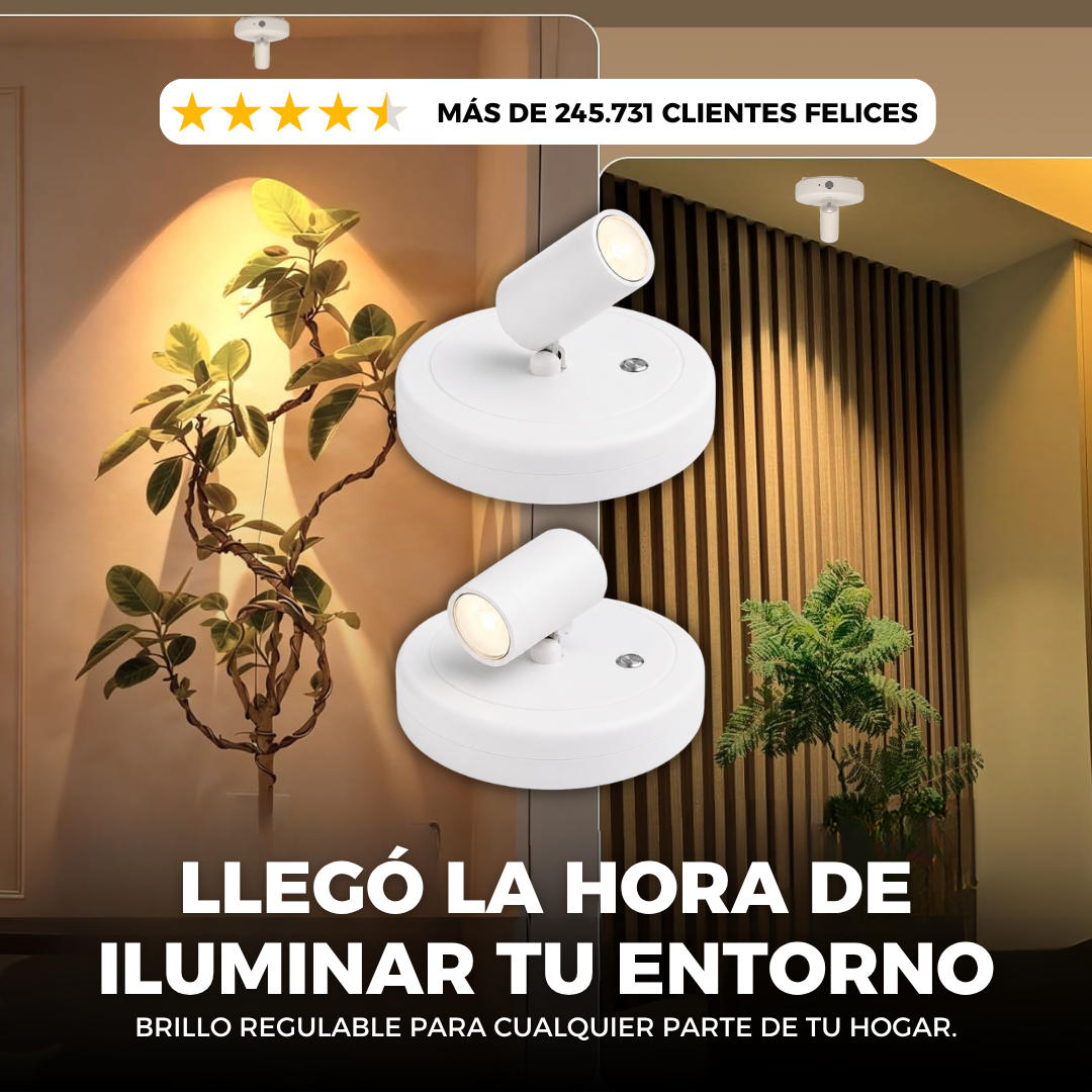 Set x2 de Luces Spotlight Inalámbricas