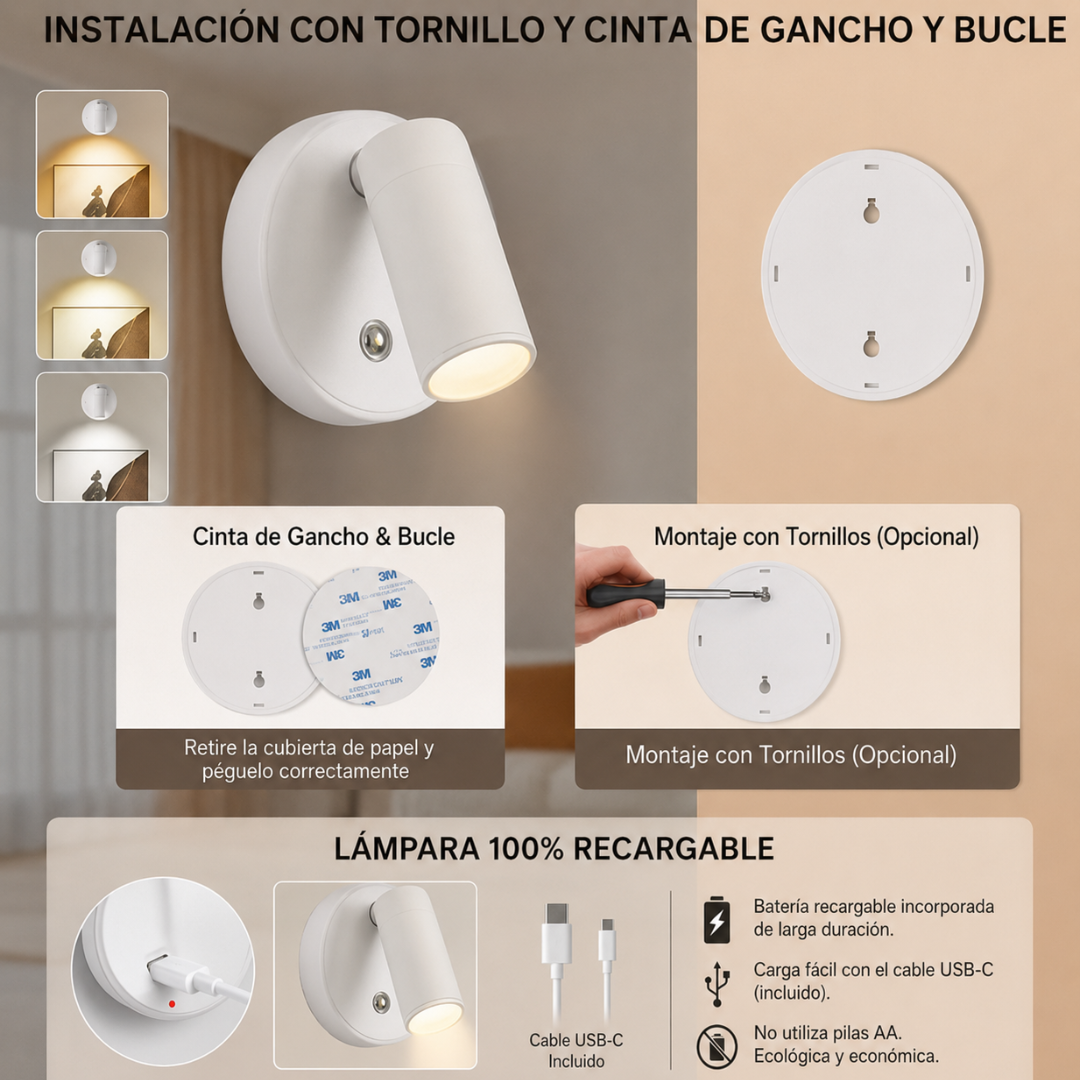 Set x2 de Luces Spotlight Inalámbricas