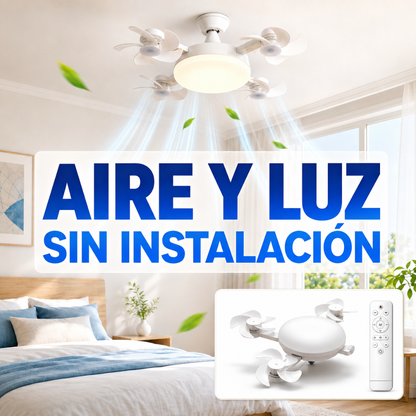 Ventilador de luz LED + control remoto