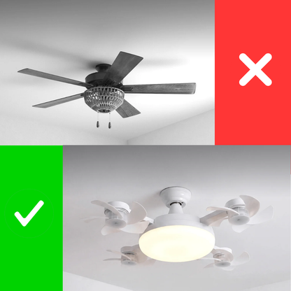 Ventilador de luz LED + control remoto