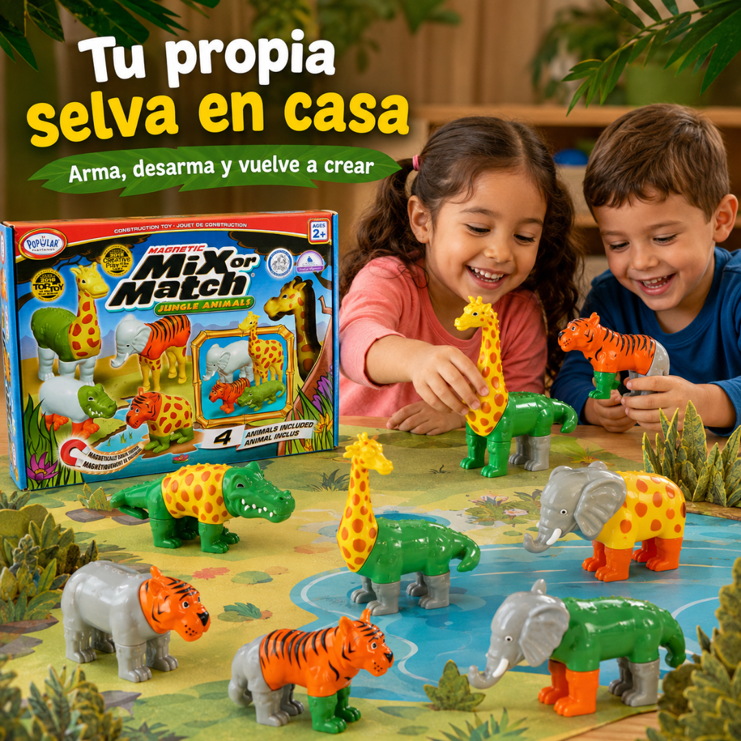Animalitos Magnéticos Combinables – Set x4