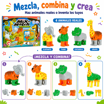 Animalitos Magnéticos Combinables – Set x4